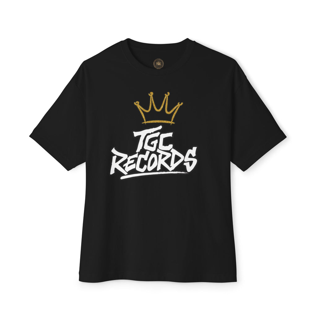 TGC Records Signature Crown Tee – Oversized Boxy Fit